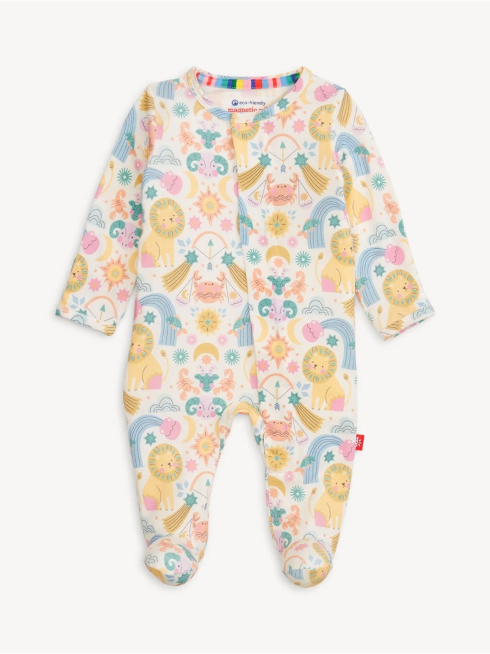 NWT Magnetic Me Animal Print Footie Pajamas - Cream & Pastel